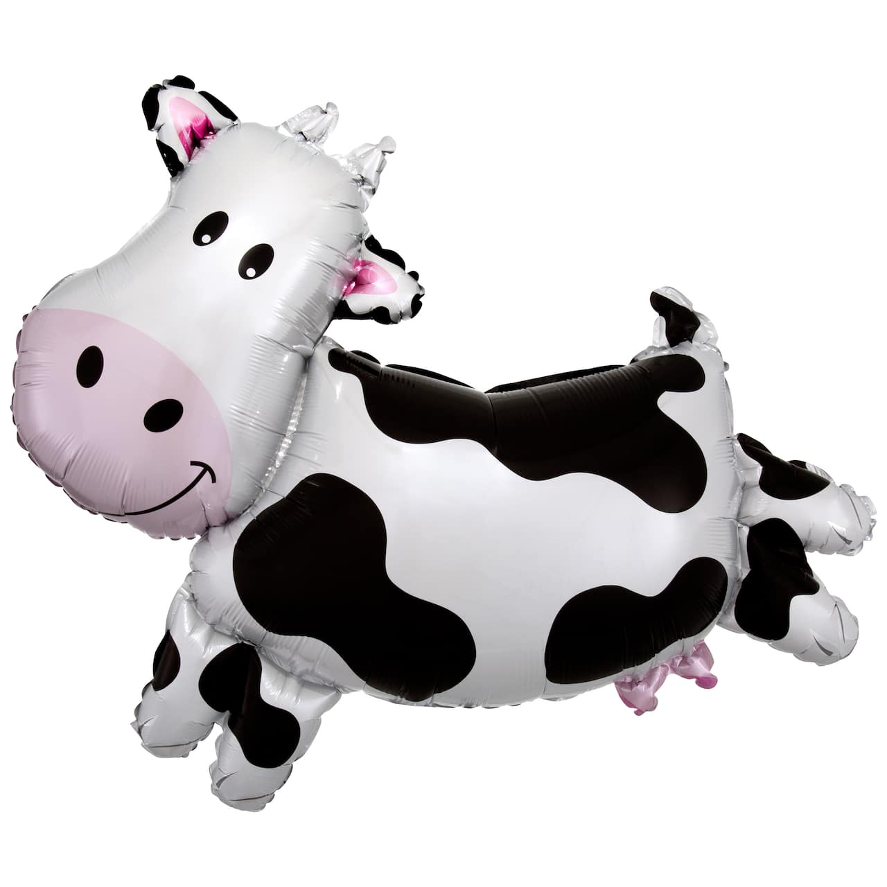 SuperShape™ 30" x 28" Black & White Cow Shaped Foil Balloon